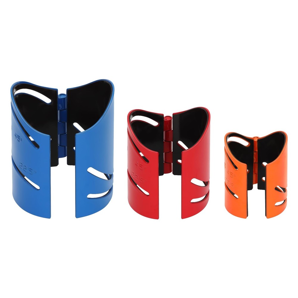 Drkerr 3Piece Magnetic Metal Pipe Cutting Guide Kit for Blue、red、orange