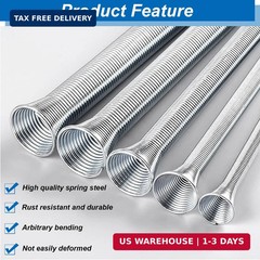 Tnisesm Spring Tube Bender Set 1/4&rdquo;, 3/8&rdquo;, 1/2&rdquo;, 5/8&rdquo; and 3/4&rdquo; for Copper,
