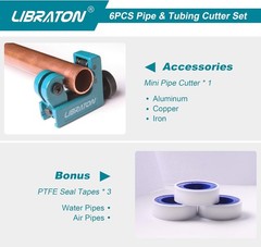 Cortador de tubos de PVC Libraton, hasta 2-1/2&Prime;, cortador de tubos de trinquete