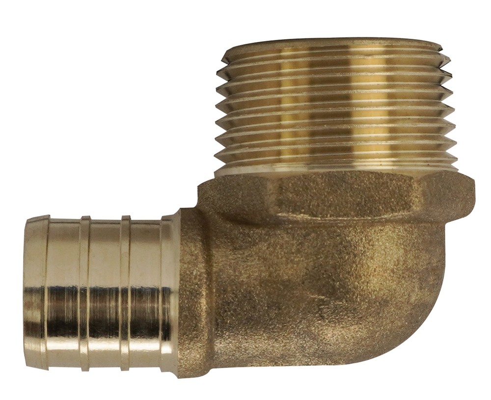 SIOUX CHIEF 632XG332M Elbow 3/4&Prime; Brass 90 PEX x MIP No-Lead Adapter