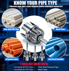 3 Pcs PVC Pipe Threader Set Internal External NPT Threading Die Guide Tool