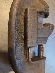 Vintage Rigid No. 1 Heavy Duty No. 1 & 2 Pipe Cutter Tool 1/8&Prime; To 1 1/4&Prime;