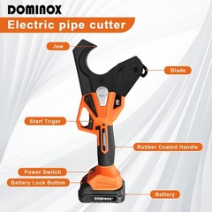 DOMINOX 18V Electric PVC Pipe Cutter, 2.0Ah Plastic Tubing Cutter, Max Cuts u&hellip;