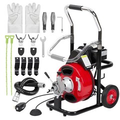 75 Ft X 1/2 Inch Drain Cleaner Machine Professional Automatic Electric 1&Prime; to 4&Prime;