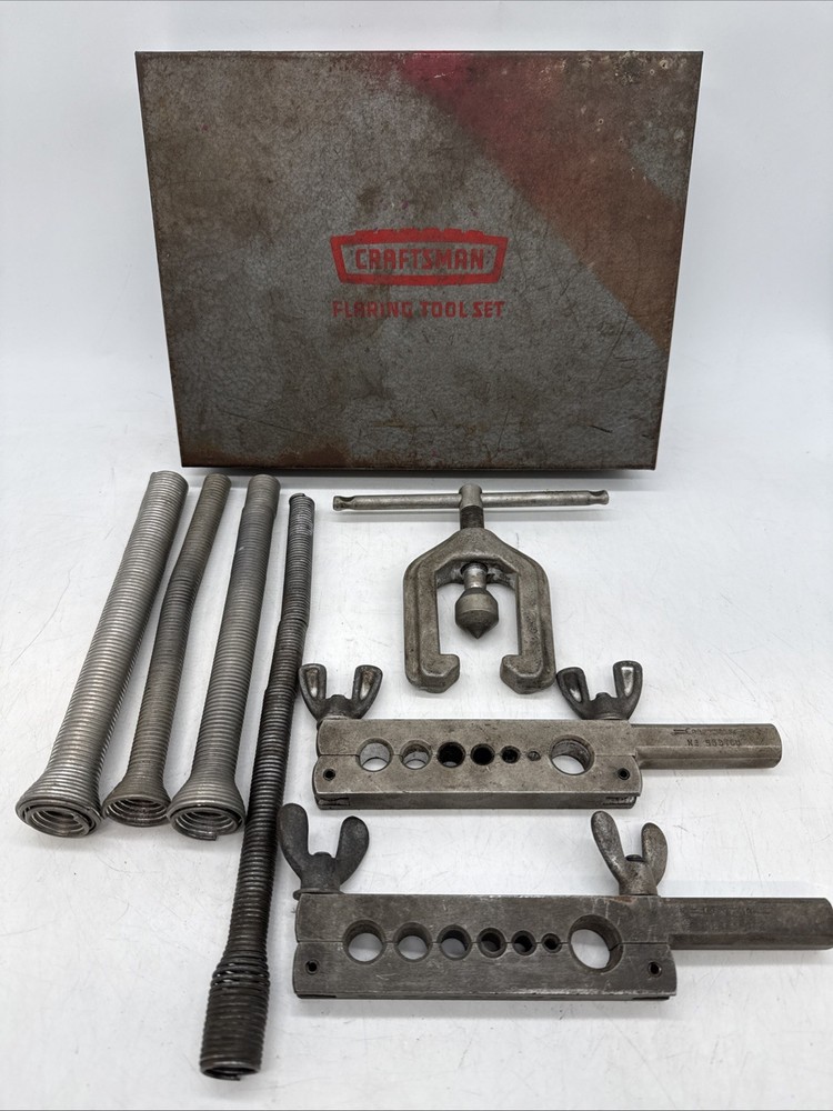 Craftsman Vintage Flaring Tool Set Bending Springs Flaring Bars/blocks Yoke
