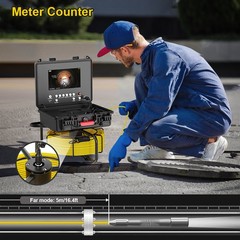 7&Prime; Monitor 30M Drain Sewer Camera 512HZ Self-Leveling Pipe Inspection Camera