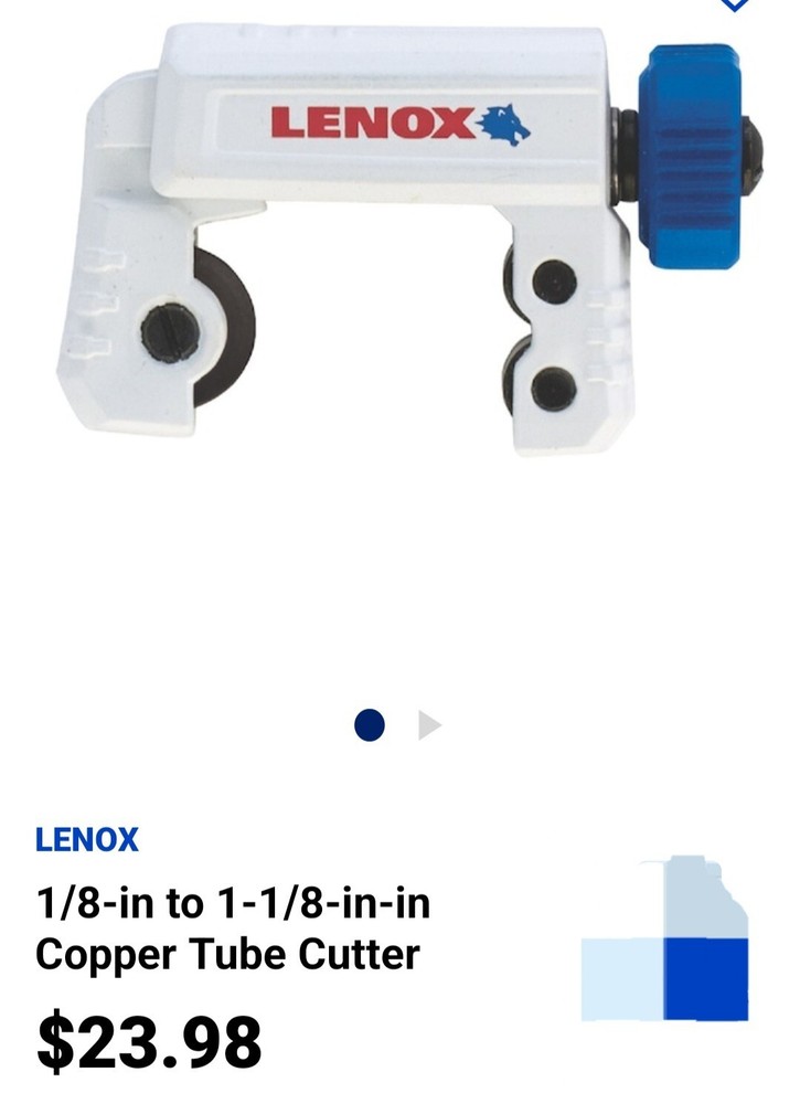 LENOX Tubing Cutter 1/8&Prime; &ndash; 1 1/8&Prime; Screw Release #1924665 New Factory Packaged