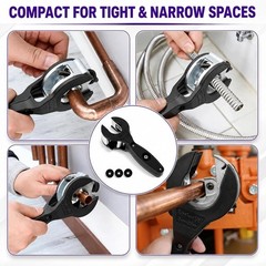 Ratcheting Pipe Cutter, 2-in- Close Quarters Tubing Cutter Tool 5/6&Prime; to -/8&Prime;,&hellip;