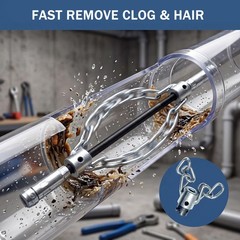Heavy Duty Chain Knocker Drain Cleaner, Double Chain Head for Flex Shaft Rota&hellip;