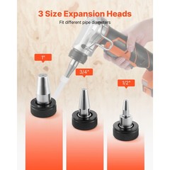Cordless PEX-A Expander 20V: 22000RPM, 3 Sizes, LED, Non-Slip Grip, Slim Body