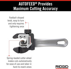 RIDGID 32573 Model 118 2-In-1 Close Quarters AUTOFEED 1/4&Prime; to 1-1/8&Prime; Metal Tubin