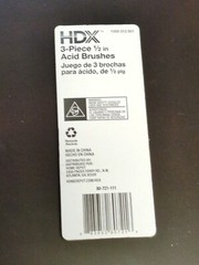 HDX Acid Brushes For Paste Fluxes &ndash; 3 Piece