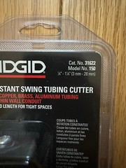2 RIDGID C-STYLE CUTTERS 57008 & 2 SWING CUTTERS 31622