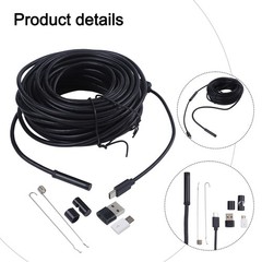 15m/50 Pipe Inspection Camera USB Video Sewer Drain Cleaner Waterproor