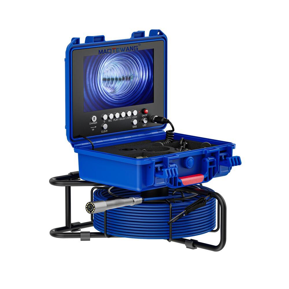 17mm Sewer Pipe Inspection Camera with Meter Counter 9&Prime; DVR Recording Camera 50m