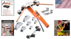 Durable Hand-Powered Pipe Bender, Forward/Reverse Operation, for Cold Bending