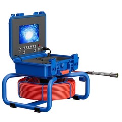 30m Pipe Inspection Camera w/ 512hz Locator Drain Sewer Camera Self Leveling 7&Prime;