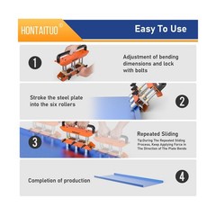 Three-Station Edge Roller Bender,0-90&deg; Bending Angle Bending Me&hellip; USA FAST
