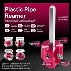 3/4&Prime; Head PVC Pipe Reamer PPR75 with 1/4&Prime; Hex Shaft, Fit Standard 1/2&Prime; Drills