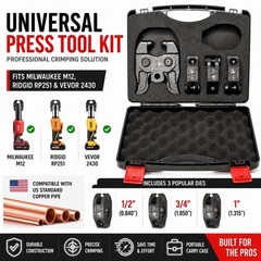 Rotatable Press Jaws Ring Set PROPRESS 1/2&rdquo; 3/4&rdquo; 1&rdquo; Pipe For Milwaukee M12