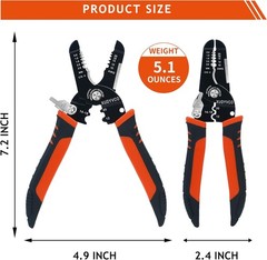 3rd Generation 5-In-1 Wire Stripper Tool for 10-20 AWG Electric Wire, XUDYVCO