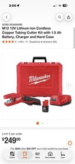Milwaukee 2471-21 12v COPPER TUBING CUTTER KIT