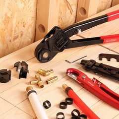 Icrimp Angle Head PEX Crimping Tool Kit for 3/8,1/2,3/4,1-Inch with Copper Ring