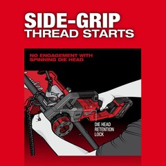 Milwaukee M18 Fuel Compact Pipe Threader One Key With 1/2&rdquo; &ndash; 1 1/4&rdquo; Die Heads