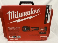 Milwaukee M18 18V Cordless Short Throw Press Tool Kit PEX Crimp Jaws 2674-22C