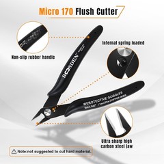 2 Pack Small Micro Wire Cutters Flush Cutter Pliers 5-Inch | Diagonal Cutters