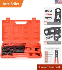High-Performance PEX Crimp Tool Kit with Comfort Handles &ndash; 3/8 to 1-Inch Sizes