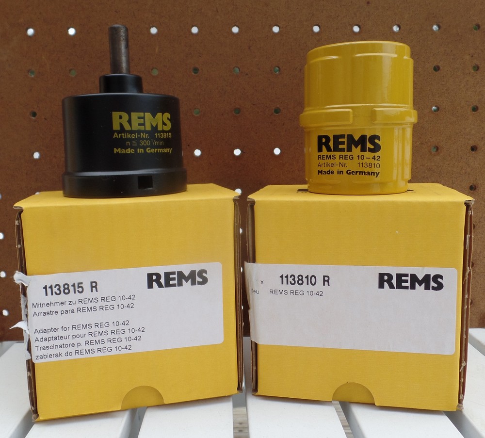 One Industrial Pipe Deburring / Reaming tools with drill adapter 10-42mm REMS