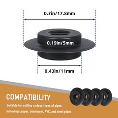 4-Pack 41312 F158 Replacement Blades & Wheels for Ridgid Tubing Cutters Model&hellip;