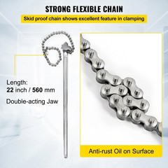 Uimoso 24-Inch Heavy-Duty Pipe Chain Wrench with 6.7-Inch Chain