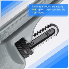 3 Pcs Aluminum Pipe Wrench Set Heavy Duty Plumbing Hand Tools 10 14 18 In