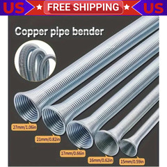 5pcs &asymp;21cm Spring Bending Tube Pipe Bender 1/4&Prime; 5/16&Prime; 3/8&Prime; 1/2&Prime; 5/8&Prime; Silver Set