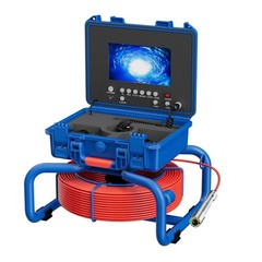 30m Pipe Inspection Camera w/ 512hz Locator Drain Sewer Camera Self Leveling 7&Prime;