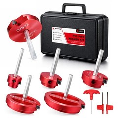 6Pcs PVC Pipe Reamer Kit &ndash; Durable Aluminum Fitting Saver for Sch.40 & CPVC, Lig
