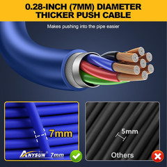 165FT Sewer Camera with Locator, 9&Prime; 1080P Screen & 32GB DVR for Inspections