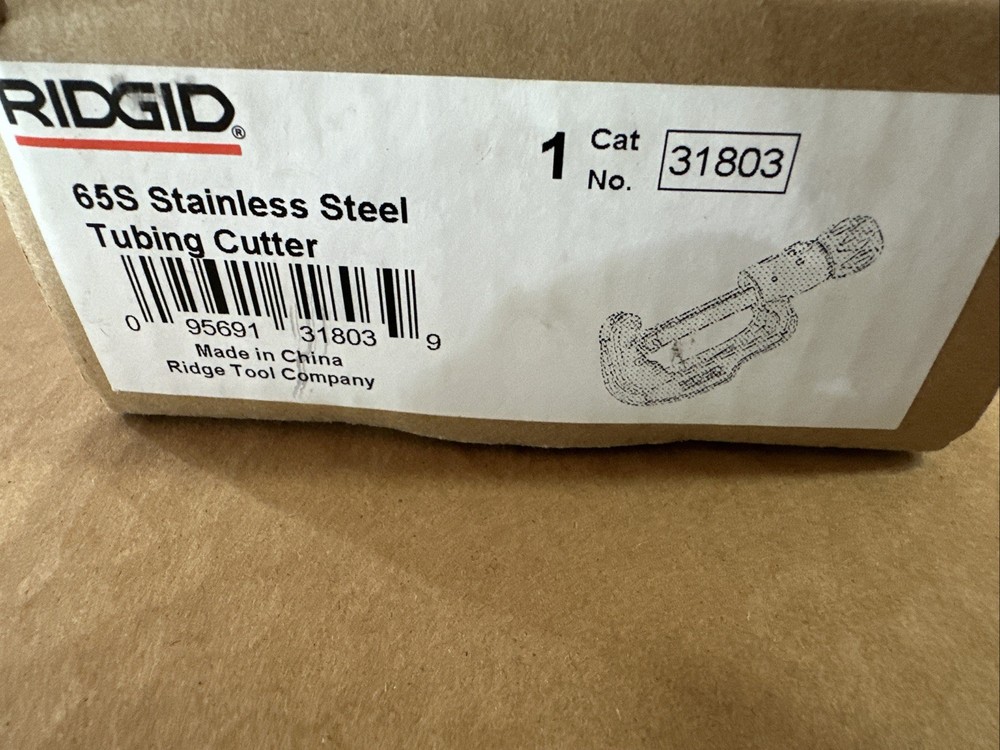 Ridgid 31803 65S 6-65mm Stainless Steel Quick-Acting Tubing Cutter