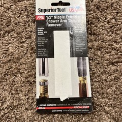 New Open Box 1/2 Nipple Extractor & Shower Arm Thread Remover PRO Gray ! A Must!