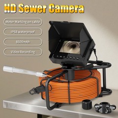 Sewer Pipe Inspection Camera 30M Drain Sewer Pipeline Endoscope 4.3&Prime; Monitor