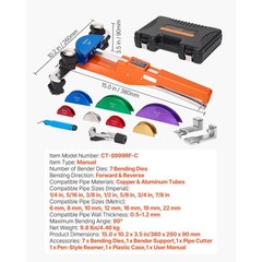 Uimoso Ratcheting Pipe Bender Kit for Aluminum Tubing with Forward and Reverse