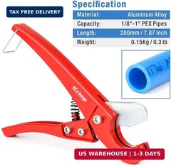 IWISS iCrimp PEX Pipe Cutters Tool for Cutting 1/8&Prime;-1&Prime; PEX Tubings, NOT for PVC