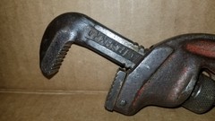Vintage Ridgid E8 Offset Red Pipe Wrench working VGC