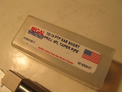 1 pc 1/2-14 PTF 4F Regal Taper Pipe Tap SAE Short Proj 0518S36CT New (838)