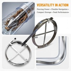 Heavy Duty Manual 15M Manganese Steel Drain Auger 49.2ft 1.18Inch Drain Snake