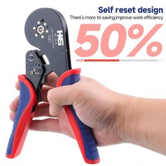 HKS Ferrule Crimping Tool AWG 30-5, Hexagonal Self-Adjusting Ratchet Crimper &hellip;
