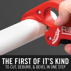 RIDGID &ndash; 41608 RIDGID PTEC 30000 Tubular Tailpiece Extension Cutter, 1-1/4&Prime;, Red