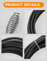 62235 Drain Cleaning Cable 5/16In x 25Ft, Fit for Drain Cleaning Machines Mod&hellip;